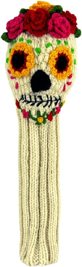 Sugar Skull Day of The Dead Knit Fairway Golf Club Headcover by Sunfish - sugar skull costume