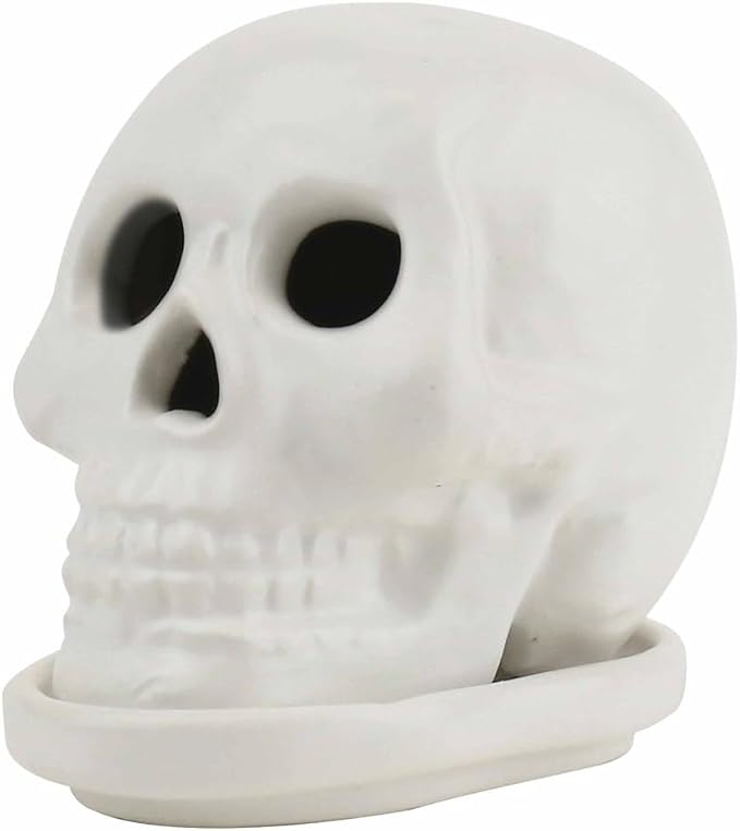 GR Gift Republic Smoking Skull - skull incense burner