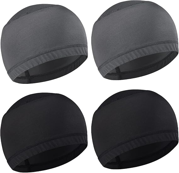 Skull Cap Helmet Liner Hard Hat Liner Running Beanie Head Wrap Bicycle Football Sweat Wicking Cycling Caps for Men Women - skull helmet