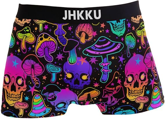 Men's Boxer Briefs Soft Comfort Trunk Underwear No Fly S-XXL - skull swimsuit