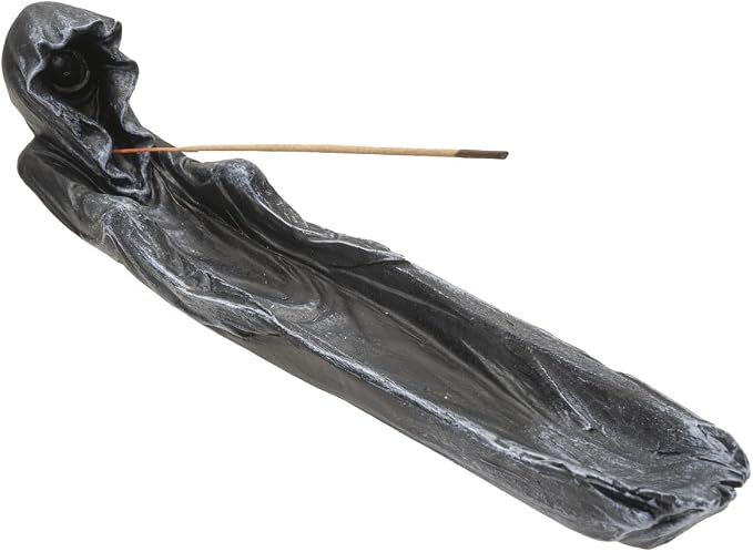 Pacific Giftware Grim Reaper Incense Burner, Cold Cast Resin Gothic Collectible Statue, 11.18 Inches 2.04 Inches 2.63 Inches - skull incense burner