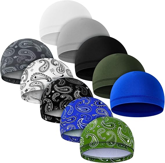 Tarpop 10 Men Skull Welding Caps Helmet Hat Sweat Liner - sugar skull costume