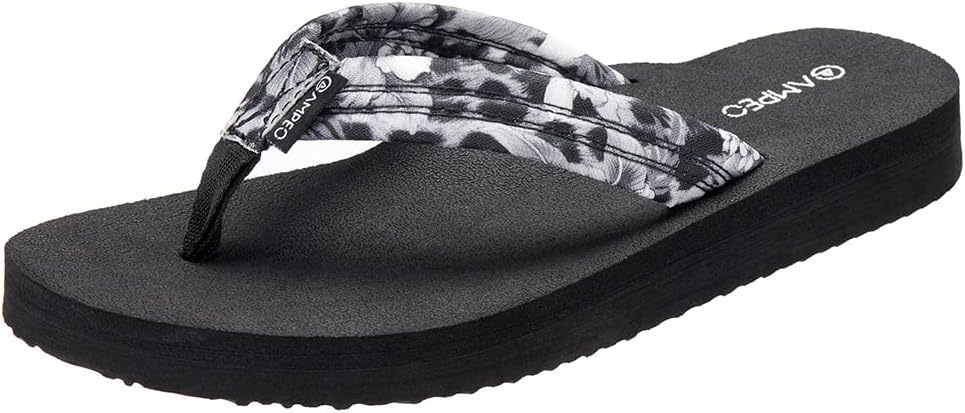 Ampeo Women's Arch Support Flip Flops Comfortable Casual Summer Beach Thong Sandals - sugar skull costume