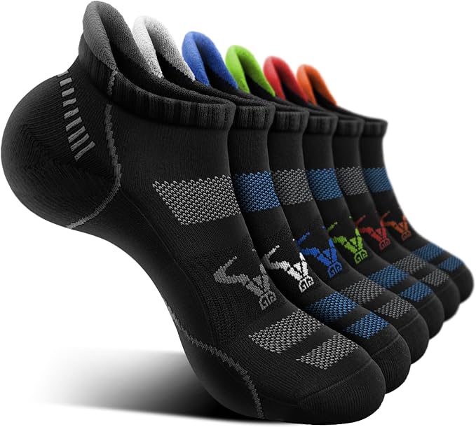 BULLIANT Men Running Ankle Socks 6Pack-Cushioned Support-Low Cut No Show - sugar skull costume