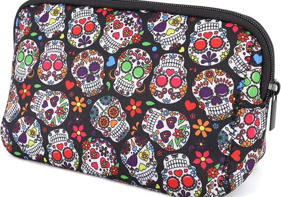 Cosmetic Bag Waterproof Neoprene Zipper Pouch Travel Portable Toiletry Makeup Bags Organizer Case for Women and Girls