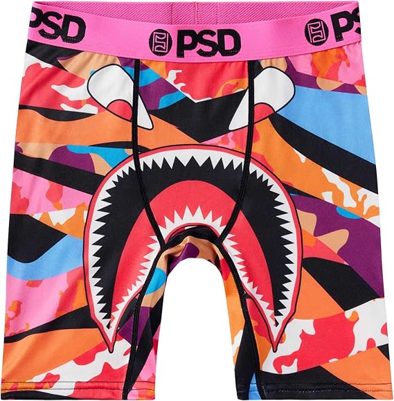PSD Underwear Youth Boys Boxer Briefs - Warface Print, Comfortable Active Underwear for Boys, Boys Underwear Packs & Singles - skull swimsuit