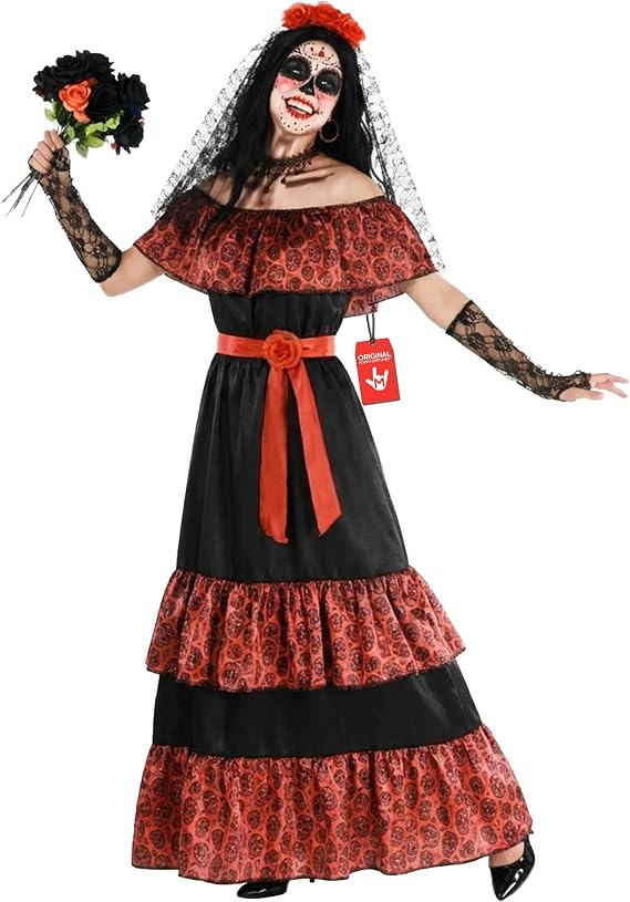 Morph, Day Of The Dead Costume Women, Dia de los Muertos Costume - sugar skull costume