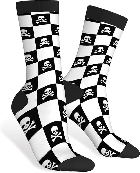 AOYEGO Cute Squirrel Funny Socks Brown Acorns Novelty Casual Crew Socks Contrast Color Design for Women Men Gift - sugar skull costume