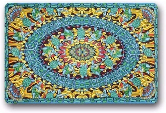 Bath Mat Grateful Dance Dead Home Decor Doormat Rug Indoor/Outdoor Door Mats Non Slip Floor Mat Small Bathmat Decor Entrance Rugs Bath Rug Kitchen Rugs 18 x 30 in - skull floor mat