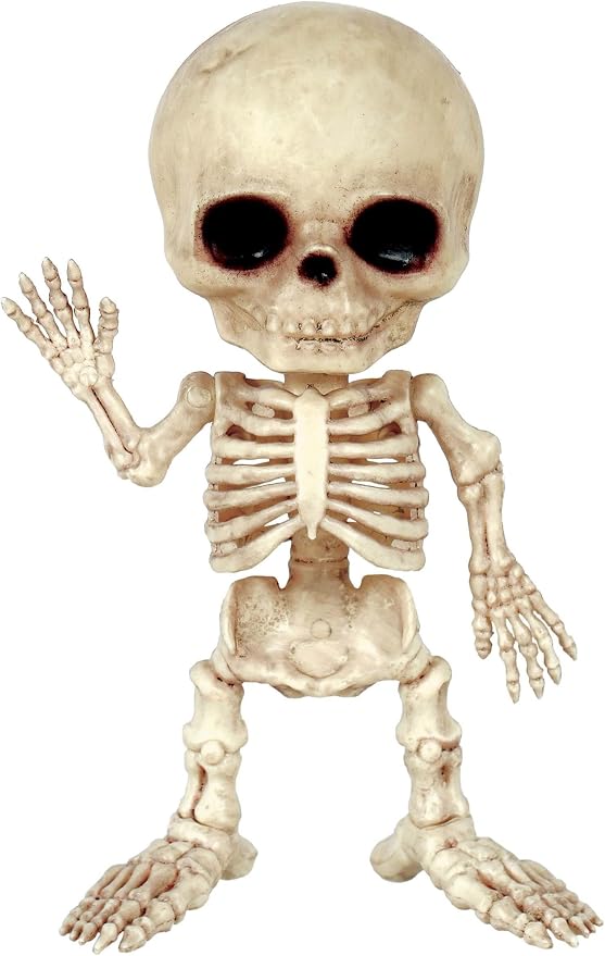 Crazy Bonez Halloween Skeleton Figurine for Indoor Outdoor Decoration, 7" - skeleton
