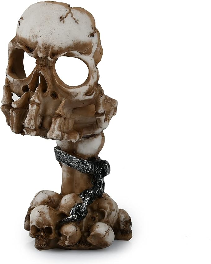 DS. DISTINCTIVE STYLE Skull Candle Holder 6.3 Inch Tea Light Holder Small Gothic Home Decor Halloween Decorations - skull candle