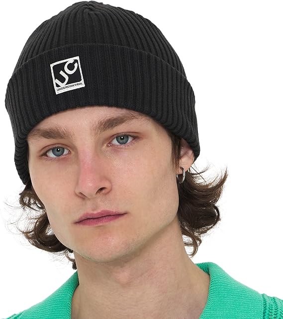 UNDERCONTROL 4-Season Fisherman Trawler Beanie for Men Women, Lightweight Breathable Thin Knit, Stretchy Rolled Cuff Skull Cap - skull watch