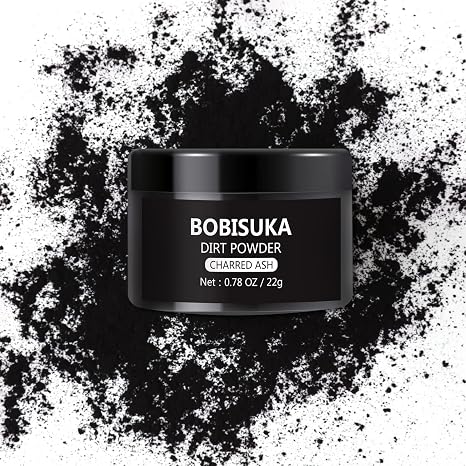 BOBISUKA Makeup Special Effects Dirt Powder for Halloween Makeup Theme Party Wedding Movies Stage Performances Cosplay(0.78 oz)(Charred Ash) - sugar skull makeup
