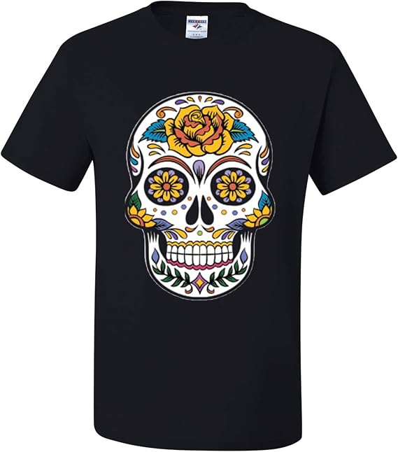 Sugar Skull Roses Graphic Mens T-Shirts - skull sweatshirts