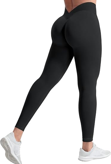 YEOREO CoreFlex Women Scrunch Workout Leggings High Waisted V Back Pants - skull leggings