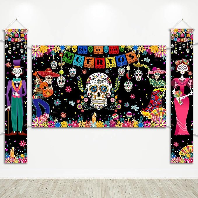Day of The Dead Decorations Dia de Los Muertos Banners