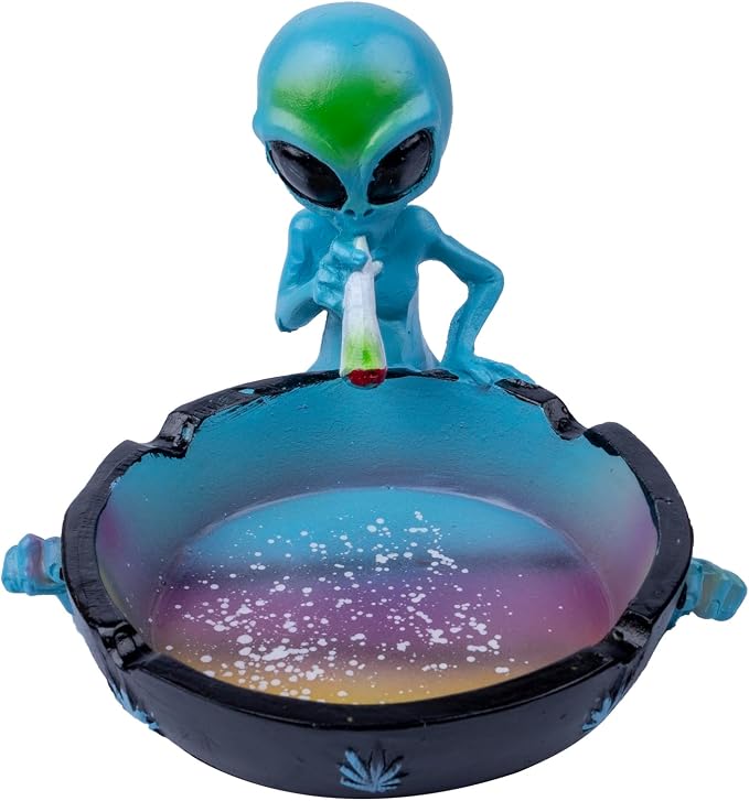 Outdoor Ash Tray, Cool Ashtrays for Cigarettes, Alien Fantasy Ashtray Decor for Home Office, Ornament Gift