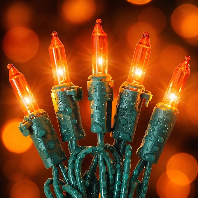 Orange Halloween Lights,13FT 50count Halloween String Lights - string light