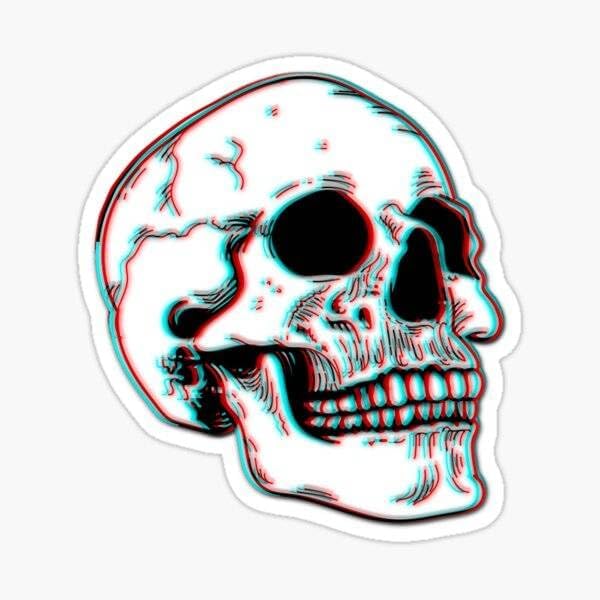 Skull Bike Sticker 4 Inch Reflective Vinyl Skeleton Decal for Dirt Bike, Motorcycle, Car Bumper, Helmet, Laptop Waterproof MTB, BMX, Motor Bike, and Frame Sticker for Boys and Girls - skull sticker