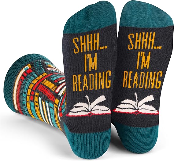 Lavley Book Socks for Men and Women Gifts for Readers and Book Lovers - sugar skull costume