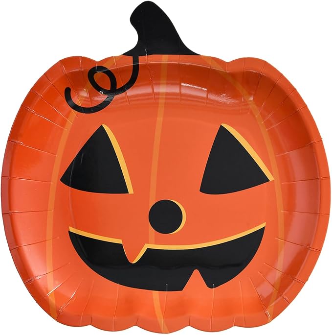 28 Pcs Halloween Paper Plates Halloween Party Plates - skull plate