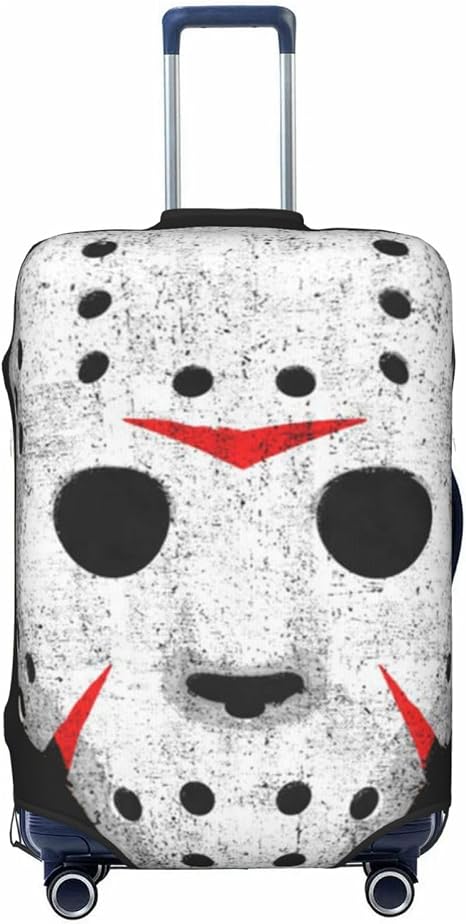 BONDIJ Travel Luggage Cover, Dust-Proof Horror Skull Suitcase Covers Protector For 18-32 Inch - skull suitcase
