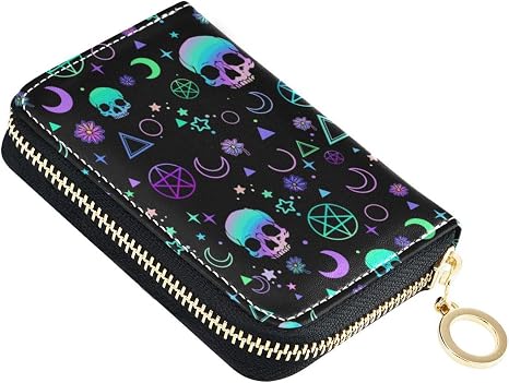 Magic Skull RFID Credit Card Holder Wallets Accordion - skull wallet