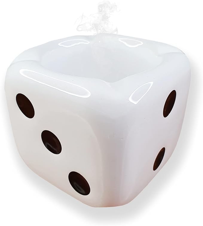 Ashtrays for Cigarettes Dice Ash Tray - White - skull ashtray