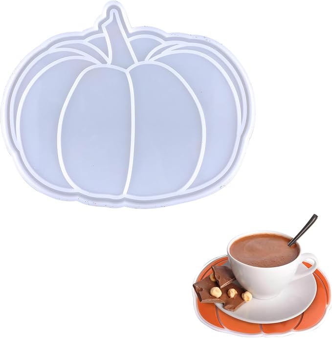 Pumpkin Coaster Mould, Silicone Coaster Mold for Resin Casting - skull coaster