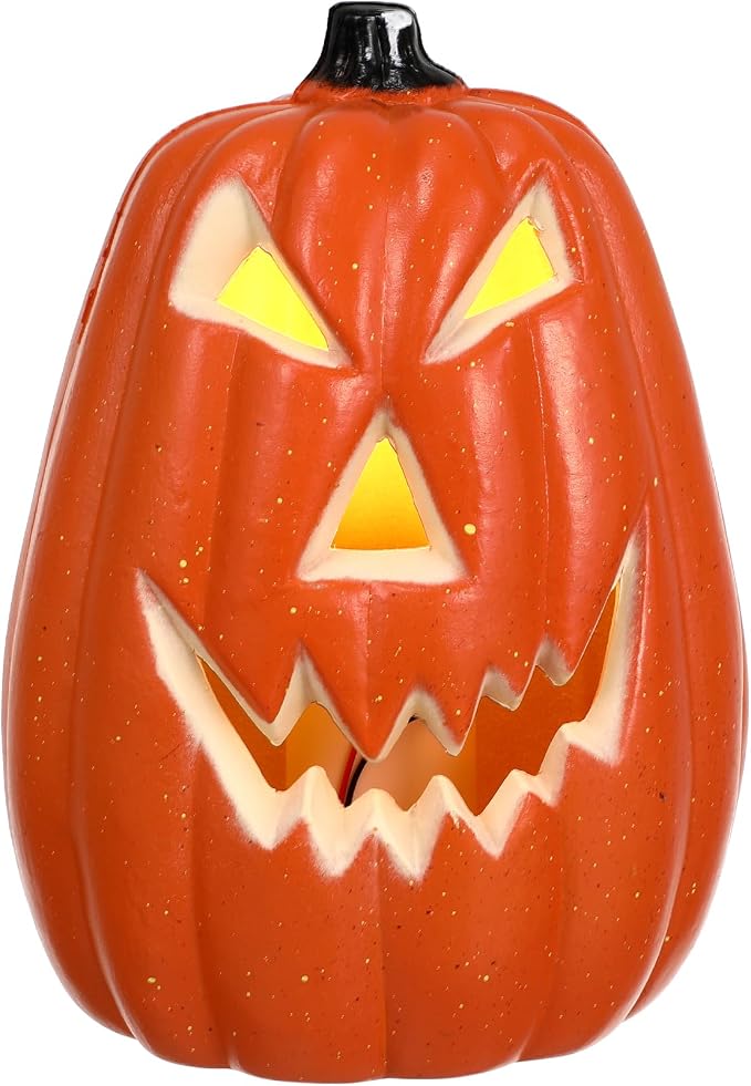 GANAZONO Halloween Led Pumpkin Lamp Skull Lantern Decorative Light for Indoor Outdoor Halloween Party Table Decoration Portable and Lightweight 6.7 Inch - skull lamp