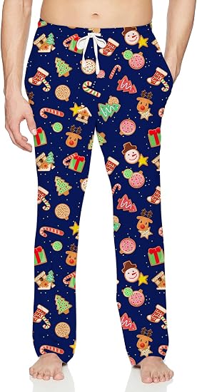 TUONROAD Mens Christmas Pajama Jogger Loose Lounge Sleepwear Pajama Pant - skull pajamas