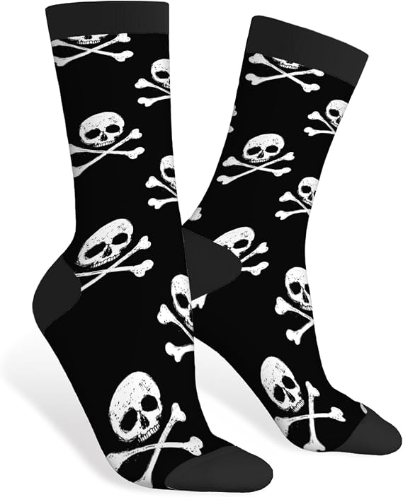 AOYEGO Medical Funny Socks Red Grey Blue Care Hospital Novelty Casual Crew Socks Contrast Color Design for Women Men Gift - sugar skull costume