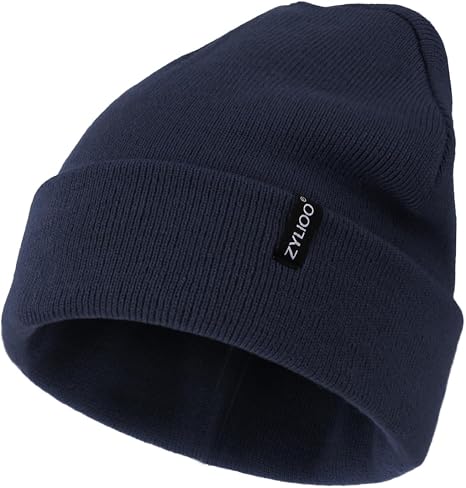 Zylioo XXL Beanie for Men,Big Head Winter Knit Hat,Stretch Warm Skull Cap - skull watch