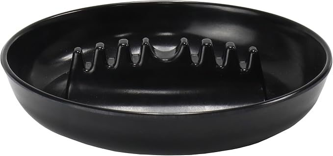 Chef Craft Classic Ash Tray, 7 inches in Diameter, Black - skull ashtray