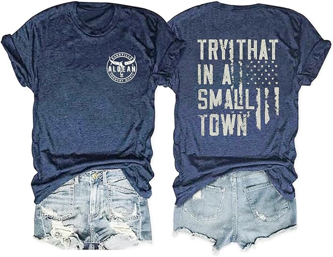 Funny Letter Print Country Music Shirt for Women Concert Shirts Vintage Country Western Casual T-Shirt Tops - skull leggings