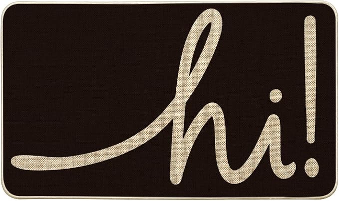Artoid Mode Black Hi Doormat, Home Decor Low-Profile Switch Rug Welcome Door Mat Floor Mat for Front Door Indoor Outdoor 17x29 Inch - skull door mat