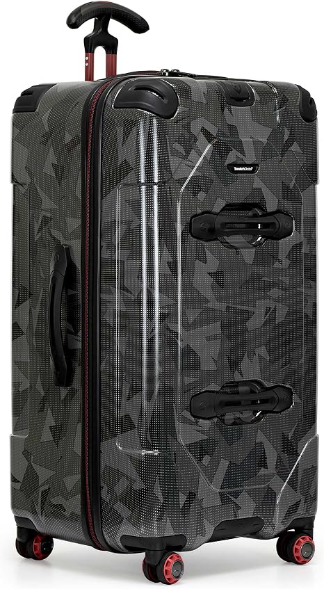 Traveler's Choice Maxporter II Polycarbonate Hardside Trunk with Spinner Wheels, Gray Camo, 31-Inch Large Trunk - skull suitcase