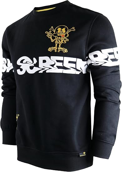 SCREENSHOT CREWNECK 3202 Mens Urban Streetwear NYC Graffiti Hip Hop Fleece Pullover Active Fashion Crew Neck Sweatshirt Top - skull sweatshirts