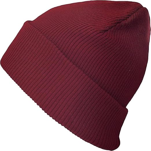 The Hat Depot - 100% Cotton Soft and Light Cuffed Skull Plain Daily Washed Beanie - sugar skull costume