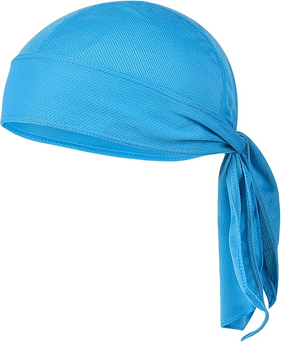 Sweat Wicking Doo Rag - Dew Rag Cooling Helmet Liner - Breathable Helmet Do Rag for Men and Women - skull helmet