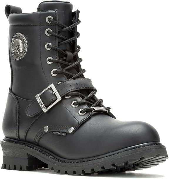 Harley-Davidson® Men's Faded Glory Skull Waterproof Motorcycle Boots, D96299 - sugar skull boots