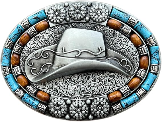 Bull Skull Belt Buckle Horse Head/Cowboy Hat/Native American Belt Buckles for Men Women - skull wallet
