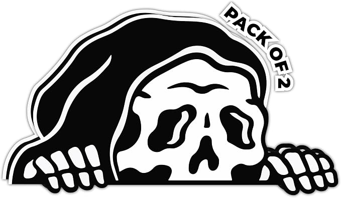 IMPERIAL VIBES – Sketchy Tank Sticker – Vinyl Sticker for Car, Truck, and Van – Indoor and Outdoor Use for Laptop – Waterproof Decal for Water Bottle – Removable Window Decal - Imp 80 - skull sticker