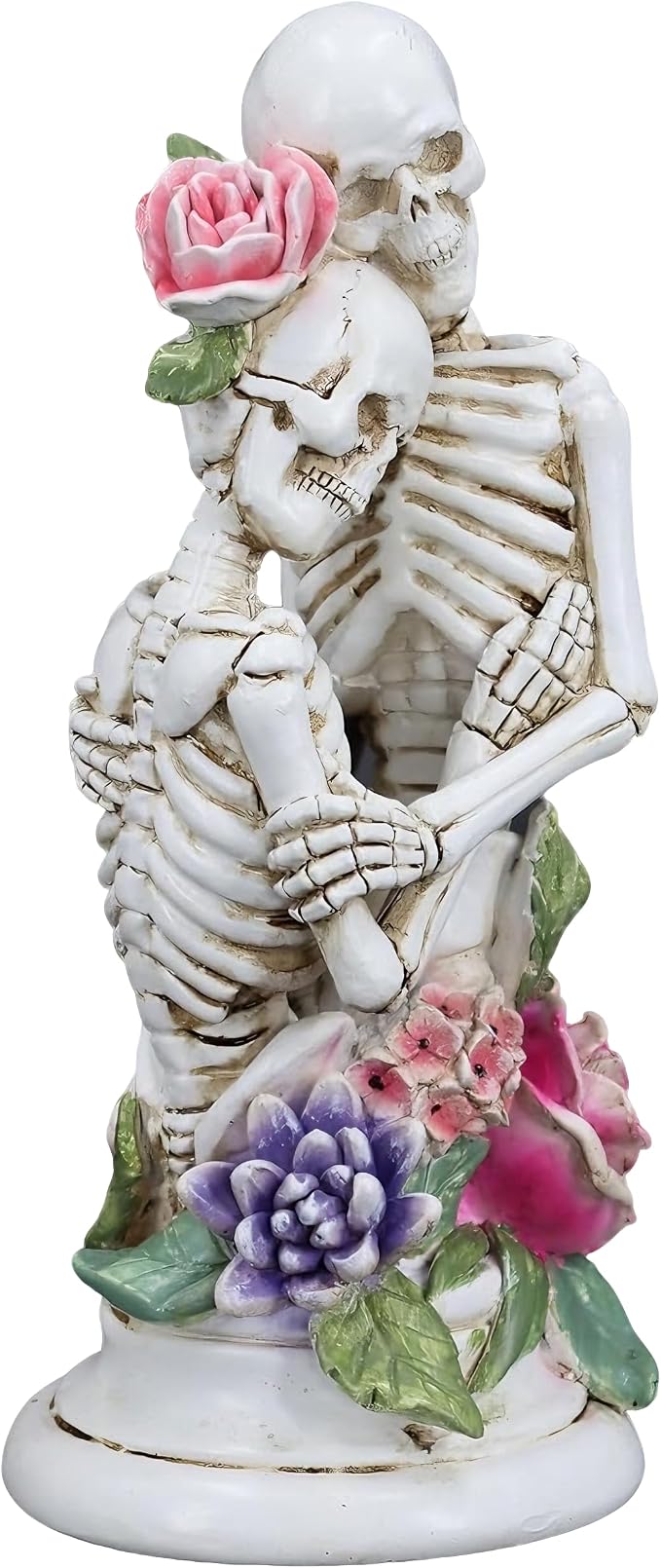 Skeleton Couple Embracing Decor Statue , Skull Halloween Decoration Home Decor Party Decorations,Skull Collectible Figurines,Vintage Resin Sculpture Home Decoration, Personalized Wedding Decoration - skull figurine