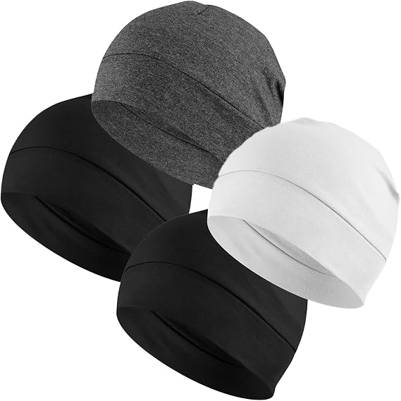 Headshion 100% Cotton Skull Caps Beanie Sleeping Hats for Men Women - skull hat
