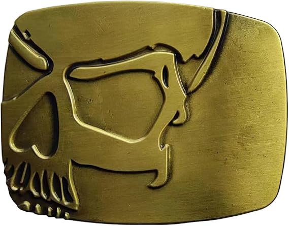 Cowboy Belt Buckle, Western Belt Buckle for Men, Cool Cowgirl Belt Buckles, Men’s Country Rodeo Belt Buckle - skull wallet