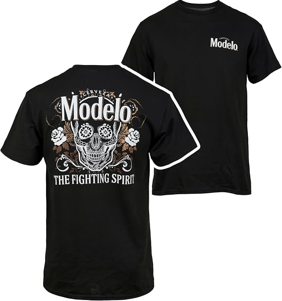 Modelo Especial The Fighting Spirit Sugar Skull Front/Back T-Shirt - skull tshirt