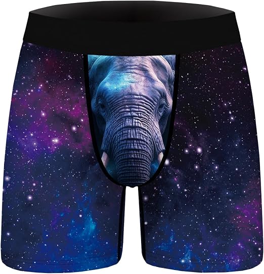 Aueyan Funny Underwear for Men, Novelty Boxer Briefs Boxers Mens Gag Gifts - skull swimsuit