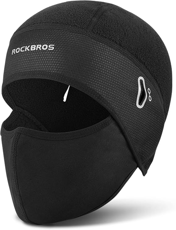 ROCKBROS Helmet Liner, Thermal Fleece Skull Cap with Glasses Holes - skull helmet