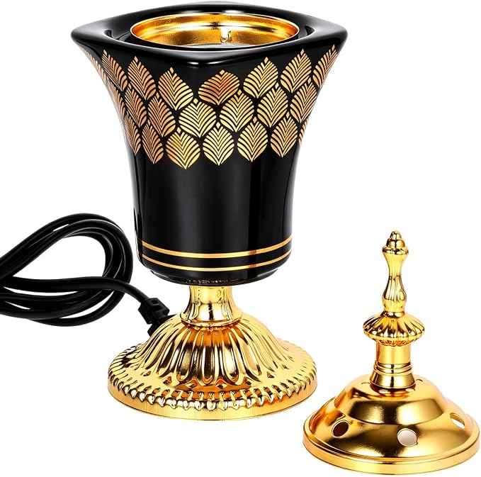 Electric Incense Burner Black Iron Ceramic 110V - skull incense burner